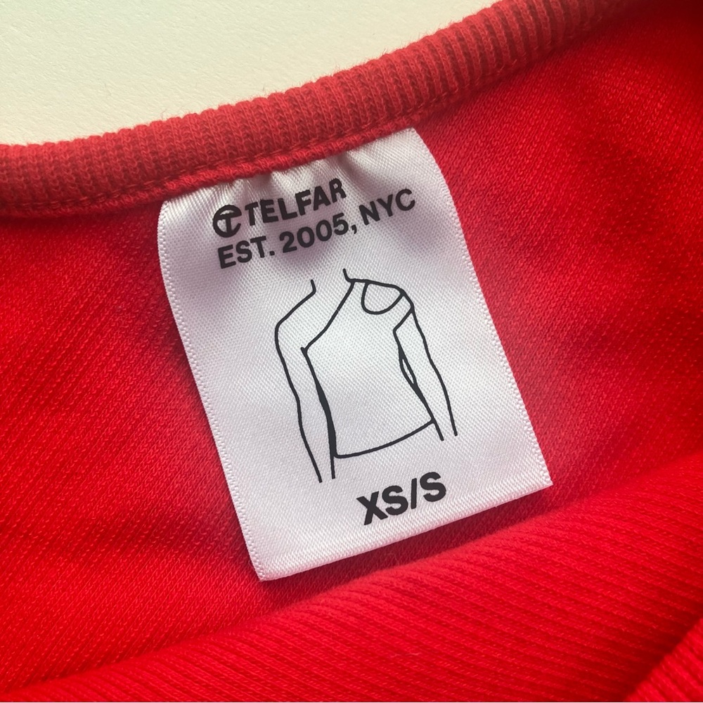 Telfar Rib Half Tank, Red, XS/S - Picture 8 of 8